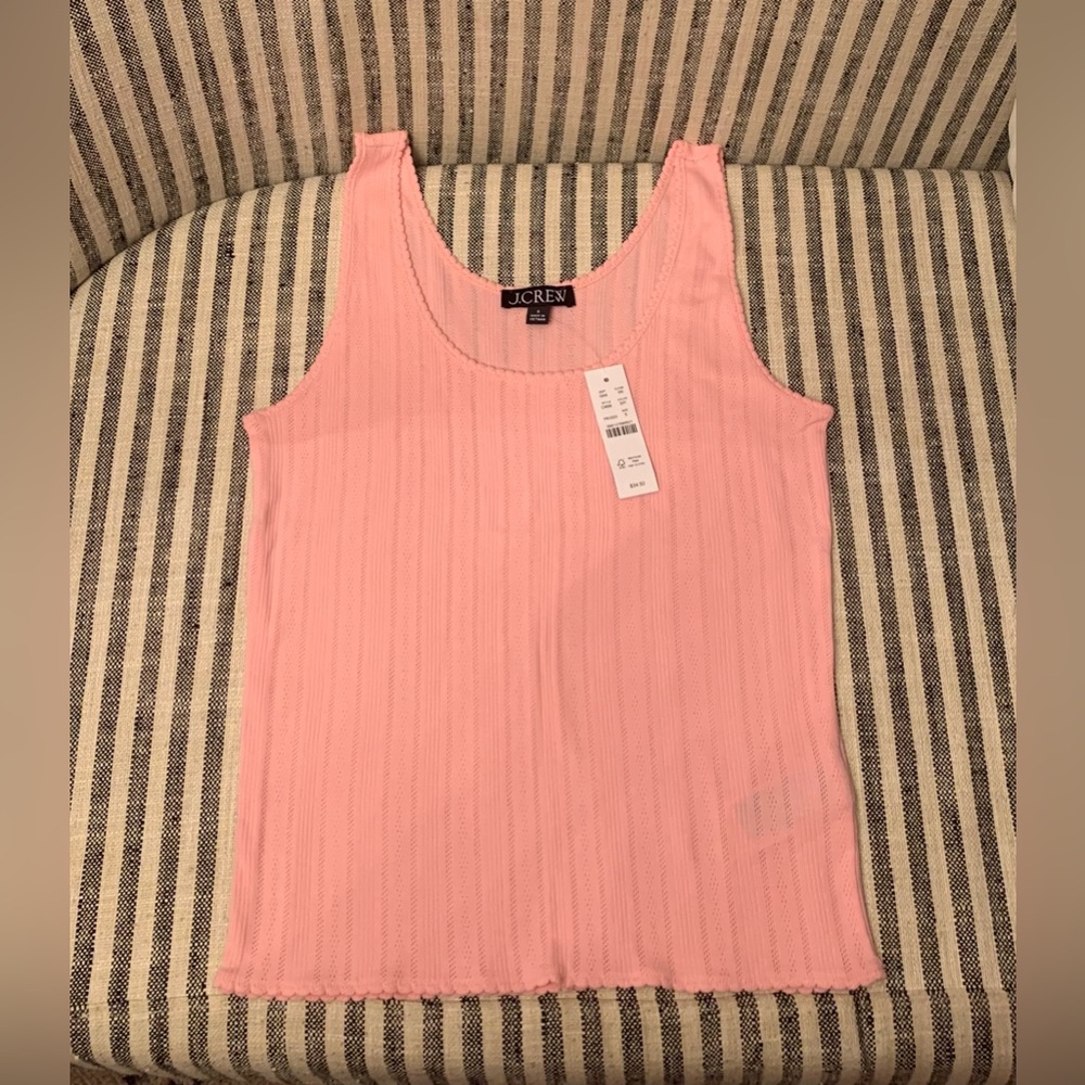 NWT J. Crew Pointelle Tank Top Pink Small Sold Out